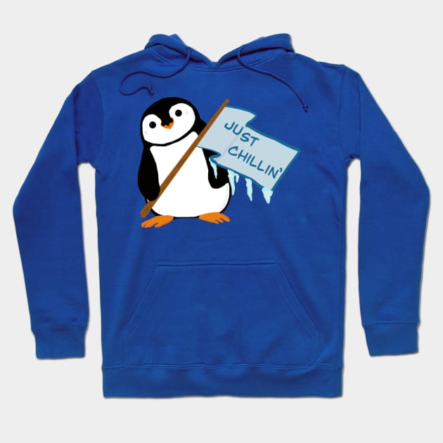 Penguin just Chillin like a little villain Hoodie by Keatos